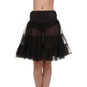 HalloweenCostumes.com 2X Women Womens Plus Size Black Knee Length Crinoline, Black - 1 of 1