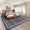 Vintage Large Area Rug for Living Room Bedroom Distressed Rug Non-Slip Low Pile Machine Washable Rug - 3 of 4