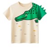MyKids-Usa Boys’ Cartoon Alligator Print T-Shirt In European And American Style - 2 of 4