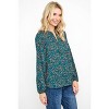 WEST K Women's Starling Pintuck Split Neck Blouse - 2 of 4
