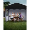 10x10 FT Pop Up Canopy Tent with 3 Sidewalls, Portable Commercial Instant Shelter, 210D Oxford Waterproof UV Protection, Black - 3 of 4