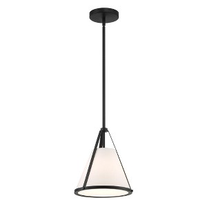 Crystorama Lighting Fulton 1 - Light Pendant in  Black - 1 of 4