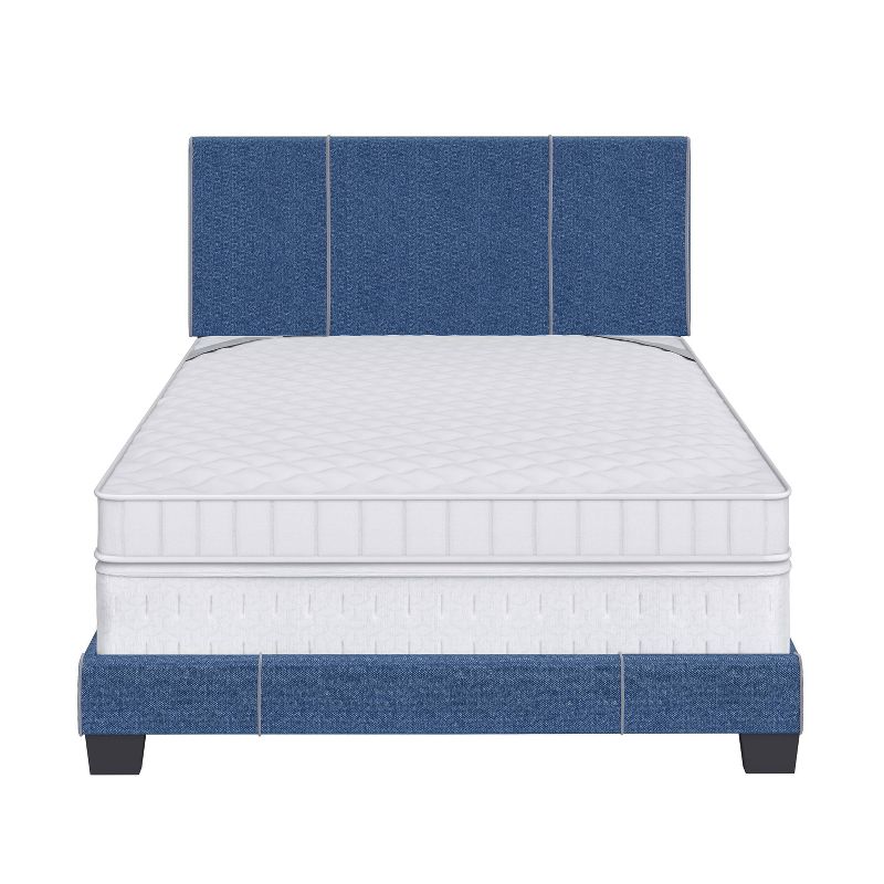 Full Lucena Linen Upholstered Full Bed Frame Blue Boyd Sleep Eco Dream, 4 of 9