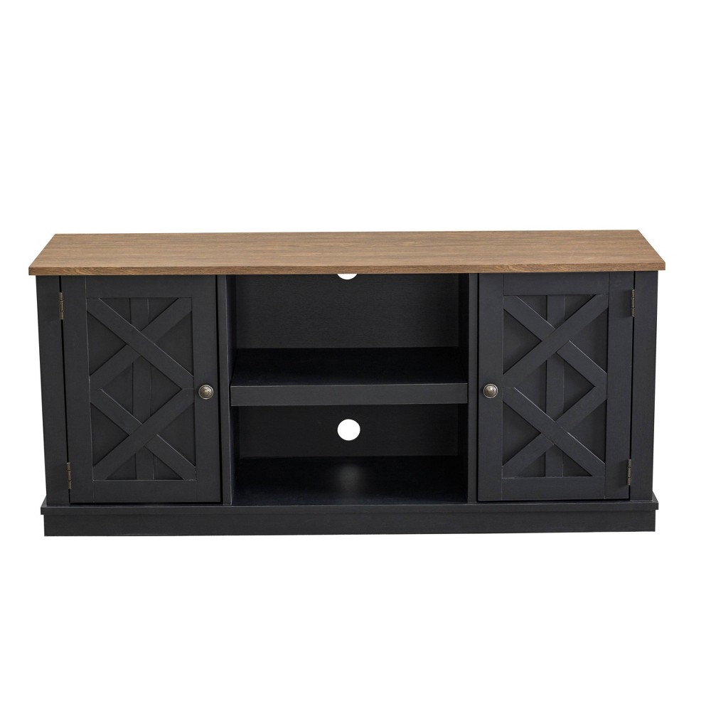 Photos - Mount/Stand 54" TV Stand for TVs up to 65" Charcoal Gray - Home Essentials: Sliding Ba