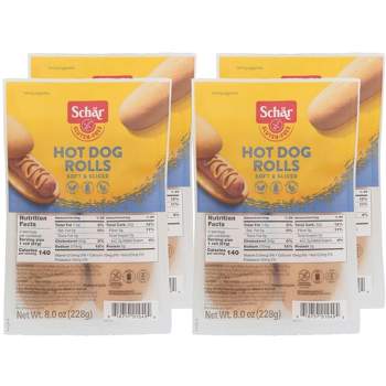 Schar Gluten-Free Hot Dog Rolls Soft & Sliced - Case of 4/8 oz