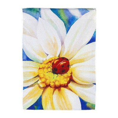 Morning Daisies Garden Textured Suede Flag