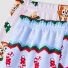 Toddlers' 4pc Bluey Cotton Long Sleeve Christmas Pajama Set - Cream/Blue - 4 of 4