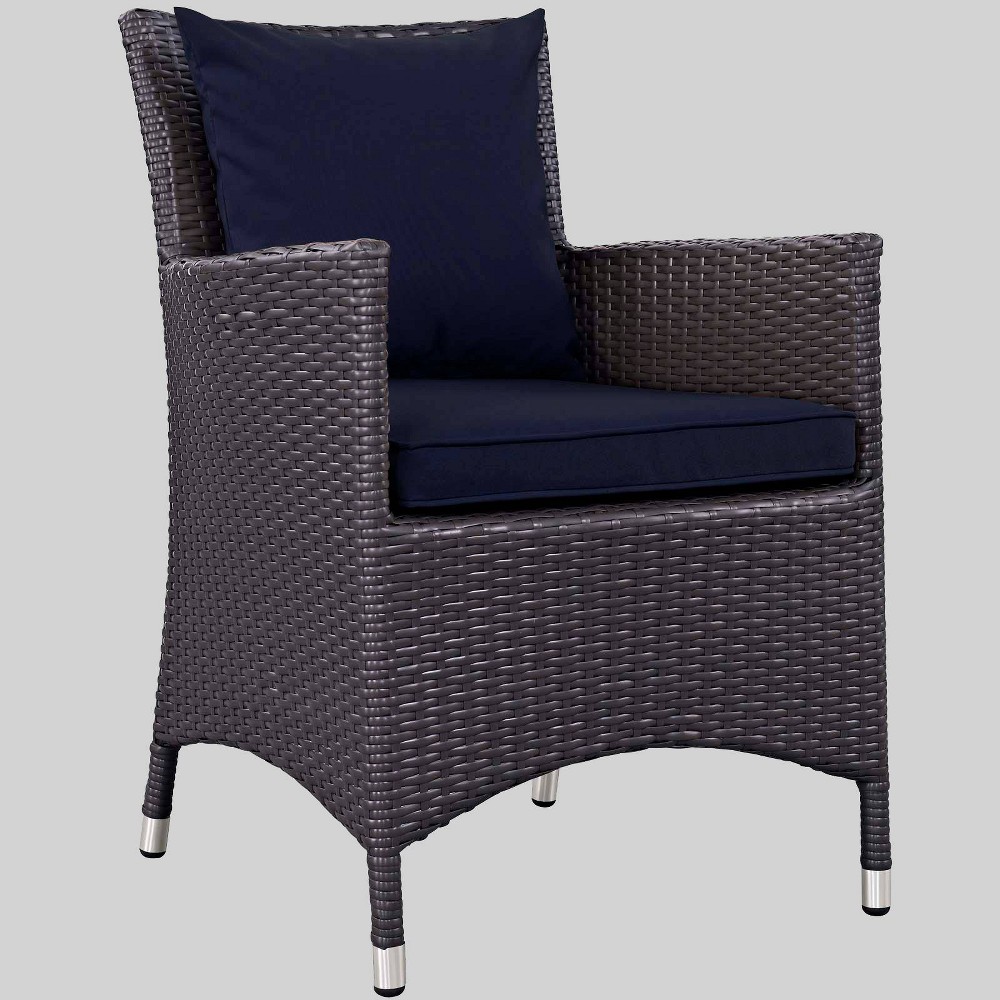 Convene Dining Outdoor Patio Armchair - Navy - Modway