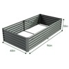 Cesicia 8x4x1.5ft Gray Rectangular Galvanized Raised Garden Bed For Vegetables & Flowers - 3 of 4