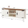 SinCiDo TV Stand for TVs Up to 75 inches, Farmhouse Wood Barn Door Media Television Console Table with Storage Cabinets - 2 of 4