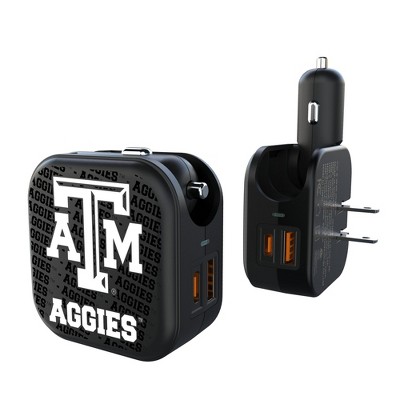 NCAA SEC Universities Text Backdrop 18-Watt 2 in 1 USB A/C Charger