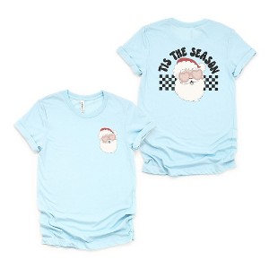 Simply Sage Market Women's Tis The Season Santa Front and Back Short Sleeve Graphic Tee - 1 of 3