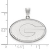 Black Bow Jewelry 14k White Gold Georgia Bulldogs NCAA Large Pendant - 2 of 3