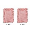 Shaggy Border Collection 2-Piece Bath Rug Set 100% Cotton Tufted Weave Ruffle Border Pattern Bathroom Rug for Machine Washable Bathmat - 2 of 4