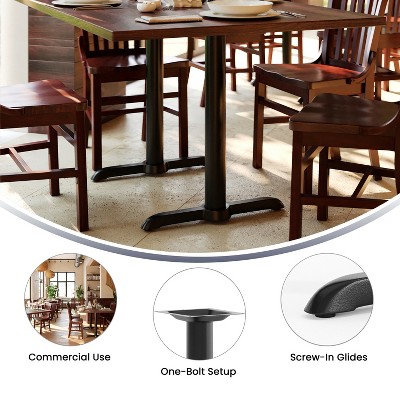 Black Cast Iron T-Base Restaurant Table Stand