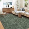 Washable Vintage Foral Rug Non Slip Low Pile Rug Soft Retro Throw Floor Cover Foldable Indoor Carpet for Living Room Bedroom Playroom Nursery - 3 of 4
