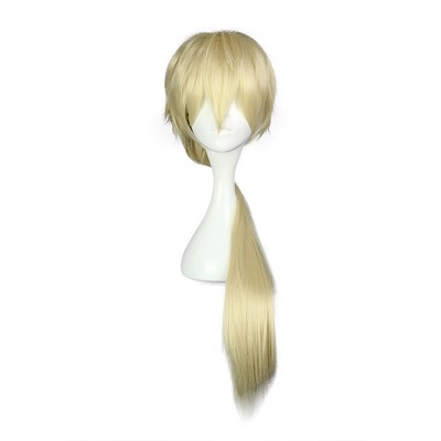 Unique Bargains Women's Wigs 31" Gold Tone with Wig Cap