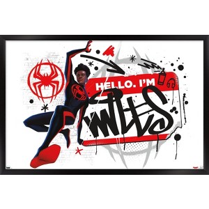 Trends International Marvel Spider-Man: Across the Spider-Verse - Hello I'm Miles Framed Wall Poster Prints - 1 of 4