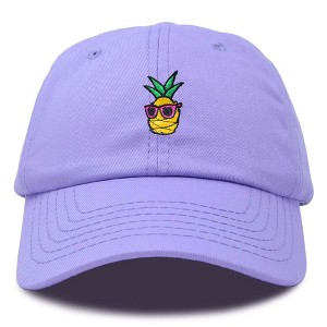 Dalix Pineapple Embroidered Cap Cotton Baseball Summer Cool Dad Hat Mens - 1 of 4