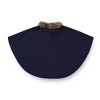Hope & Henry Girls' Sweater Cape with Faux Fur (Navy, Small) - 4 of 4