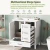30" Bathroom Vanity With Undermount Ceramic Sink, Modern Bathroom Storage Cabinet With 3 Drawers & 1 Soft Closing Door Cabinet, Quick Assembly - 4 of 4