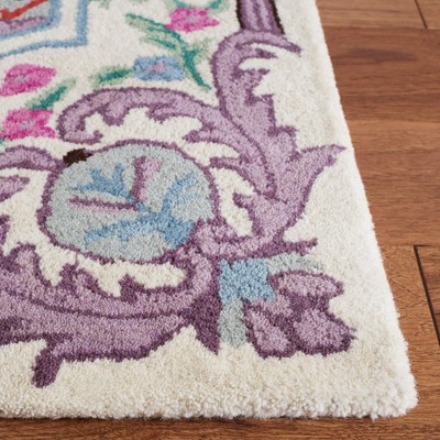 Elegance Ivory Hand-Tufted Wool & Viscose Round Area Rug