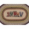 Earth Rugs Western Boots Oval Braided Jute Rug 20"x30" – Rustic Hand-Stenciled Accent Mat - 2 of 3