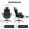 NicBex Adjustable Office Chair with High Backrest,Ergonomic Computer Chair with Lumbar Support,Swivel Leather Desk Chair for Adult,Student - 3 of 4