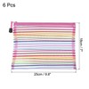 Unique Bargains Mesh Document Pencil Home Office Storage Zipper Pouches 6 Pcs - 2 of 3