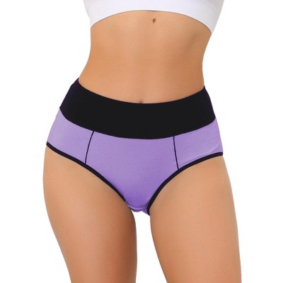 Allegra K Women's Unlined No-Show Comfortable Available in Plus Size Thongs  Purple XX-Large