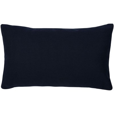 Navy and Cream Shibori Rectangular Throw Pillow