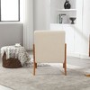CAVINAS Modern Accent Chair, Solid Wood Padding Wingback Chair, Lounge Armchairs with a Pillow, Side Chairs for Living Room, Bedroom - 2 of 4