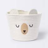 Small Tapered Round Coiled Rope Round Basket Sleepy Bear - Cloud Island™