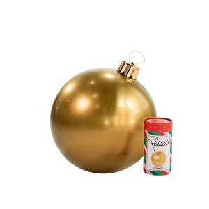 Holiball 18" Outdoor Decorative Sculpture Vintage Gold - 1 of 1
