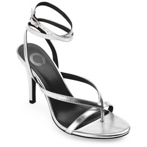 Journee Collection Womens Waverlee Open Toe High Stiletto Pumps Silver 10 - 1 of 4