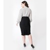 Unique Vintage Women's Plus High Waist Tracy Wiggle Skirt - 3 of 4