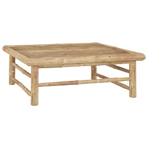 vidaXL Patio Table 25.6 in.x25.6 in.x11.8 in. Bamboo - 1 of 4