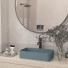 CASAINC 19'' Rectangular Concrete Bathroom Vessel Sink with Drainer, Blue Ashes - 2 of 4