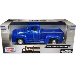 1956 Ford F-100 Pickup Truck Blue Metallic "American Classics" Series 1/24 Diecast Model Car by Motormax - 1 of 3