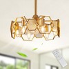 Bella Depot 19" Gold Ceiling Fan with Light and Remote 6-Speed Modern Reversible Fan - 3 of 4
