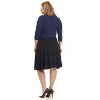 Rekucci Women's  Curvy Fit Cropped Bolero Shrug – Open Front, 3/4 Sleeve, Layering Cardigan - 4 of 4