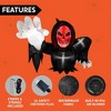 Joyfy 8 FT Halloween Inflatable Outdoor Decoration, Gaint Scary Grim Reaper Inflatable with LEDs for Halloween Party Outdoor Yard Lawn Garden Decor - 4 of 4