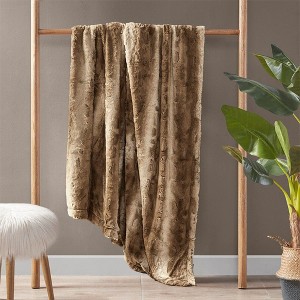 CAVINAS 60x70" Faux Fur Throw Blanket,Breathable Bedding Blanket,Soft Cold Blanket for Couch,Bed,Sofa - 1 of 4