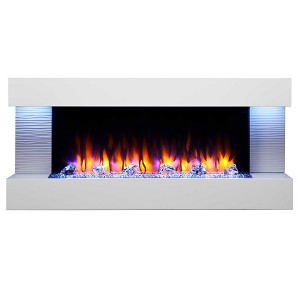 SimpliFire Format Wall Mount Electric Fireplace with Floating Mantel - 1 of 4