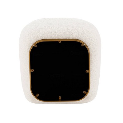 Edina White Boucle and Pine Wood Accent Chair