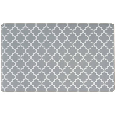 World Rug Gallery Modern Trellis Pattern Anti Fatigue Standing Mat