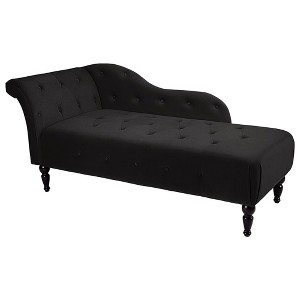 Whizmax Modern Armless Chaise Lounge with Solid Wood Legs, Upholstered Sofa Recliner Lounge Chair for Bedroom Living Room Office Room - 1 of 4