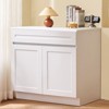 VEVOR Shaker Base Cabinet, 36-Inch Unassembled Sink Base Cabinet, 36" W x 24" D x 34.5" H Ready to Assemble Cabinet, White - 2 of 4