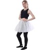 BellaSous Women’s Black Multi-Layered Tutu Skirt, Adult Costume and Dress-Up Skirt for Halloween- White - 4 of 4