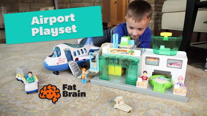  Fat Brain Toys Airport Playset FB209-1, 2 of 9, play video